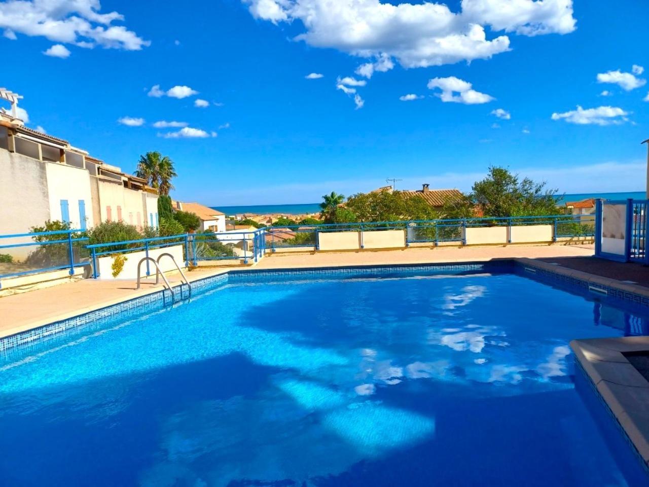 Plain-Pied Jardin 6 Personnes Clim Vue Mer Parking Wifi Terrasse Piscine Dans La Residence Saint-Pierre-la-Mer (Aude) Exterior foto
