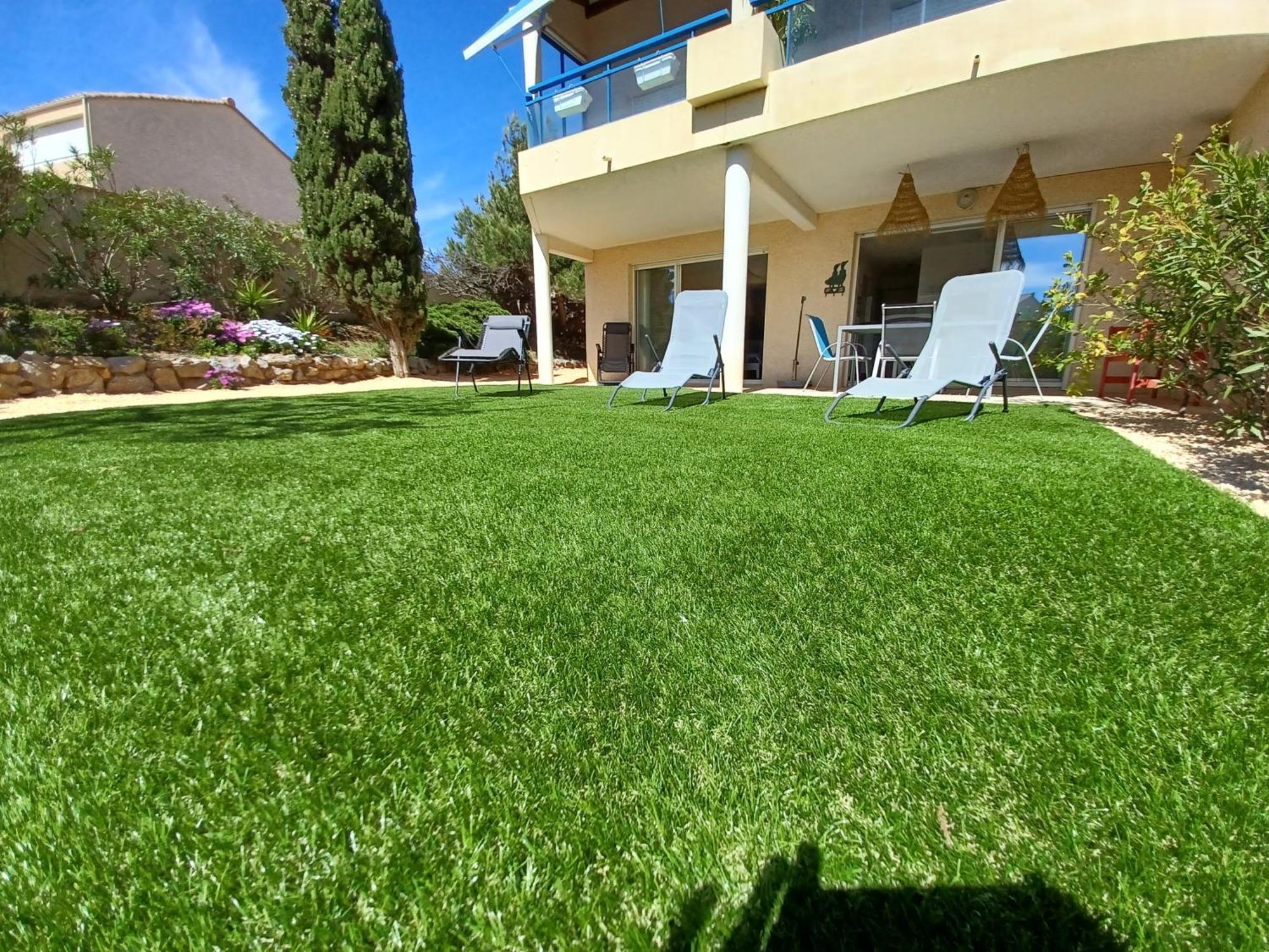 Plain-Pied Jardin 6 Personnes Clim Vue Mer Parking Wifi Terrasse Piscine Dans La Residence Saint-Pierre-la-Mer (Aude) Exterior foto