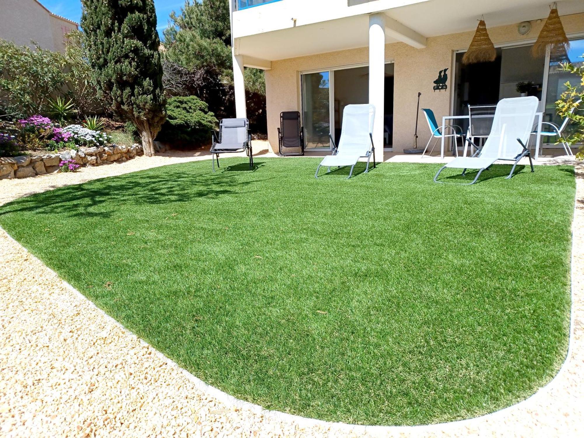 Plain-Pied Jardin 6 Personnes Clim Vue Mer Parking Wifi Terrasse Piscine Dans La Residence Saint-Pierre-la-Mer (Aude) Exterior foto