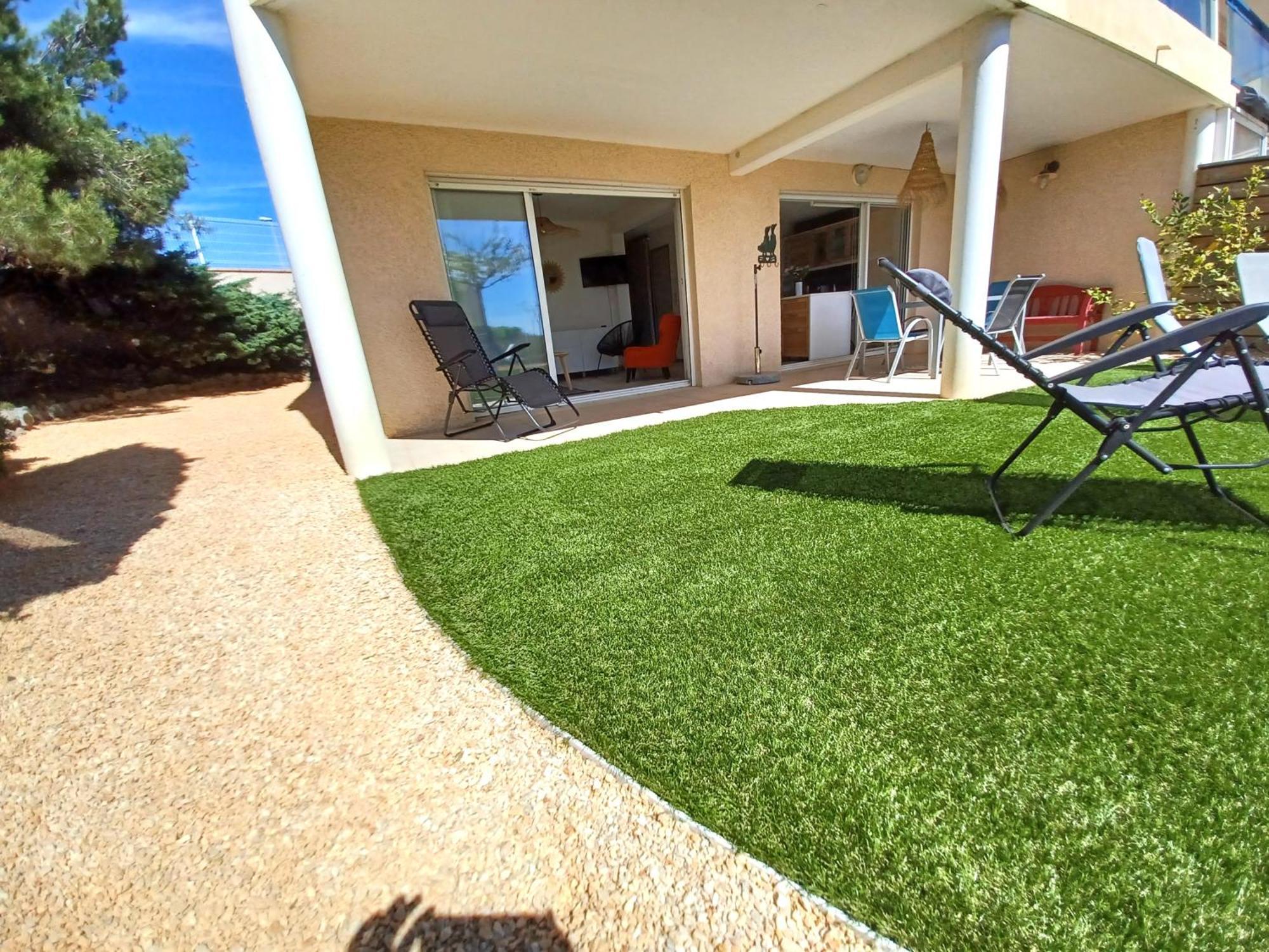 Plain-Pied Jardin 6 Personnes Clim Vue Mer Parking Wifi Terrasse Piscine Dans La Residence Saint-Pierre-la-Mer (Aude) Exterior foto