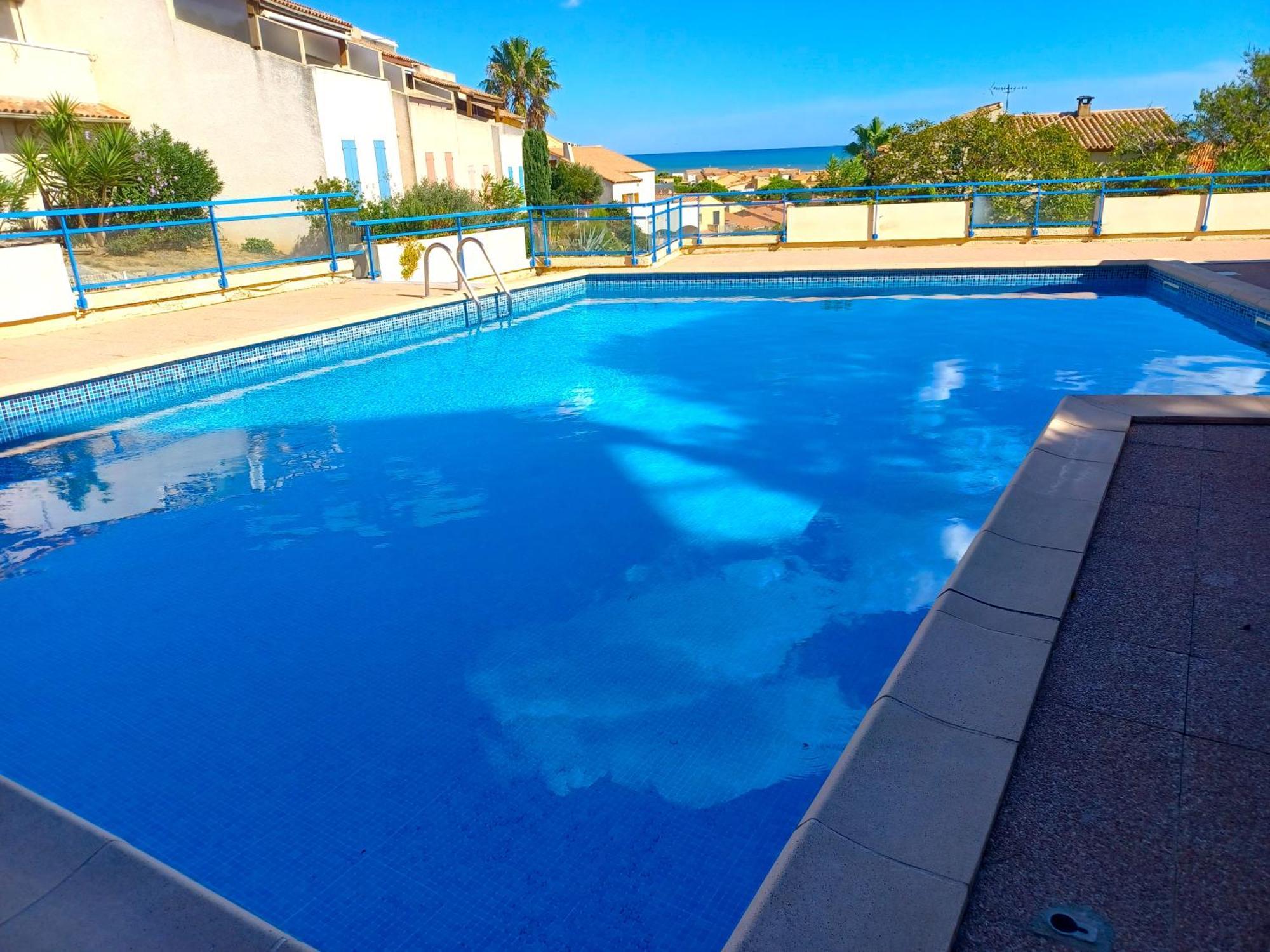 Plain-Pied Jardin 6 Personnes Clim Vue Mer Parking Wifi Terrasse Piscine Dans La Residence Saint-Pierre-la-Mer (Aude) Exterior foto
